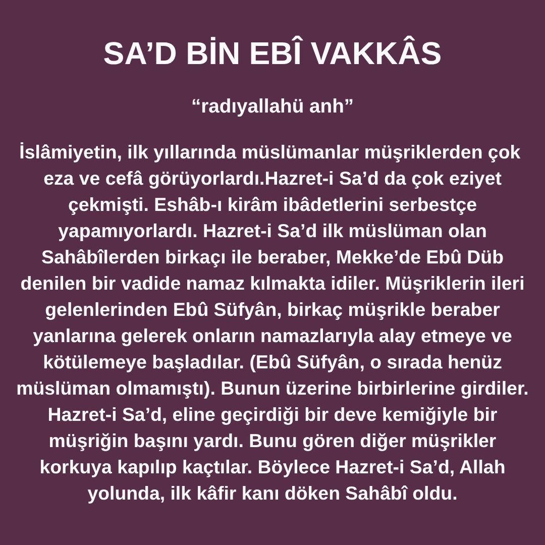 Sa'd bin Ebi Vakkâs (2)